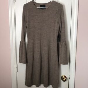 NWT Cynthia Rowley wool bell sleeve dress